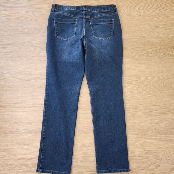 Bandolino Women's Straight Leg Jeans - Dark Blue - Picture 4 of 15